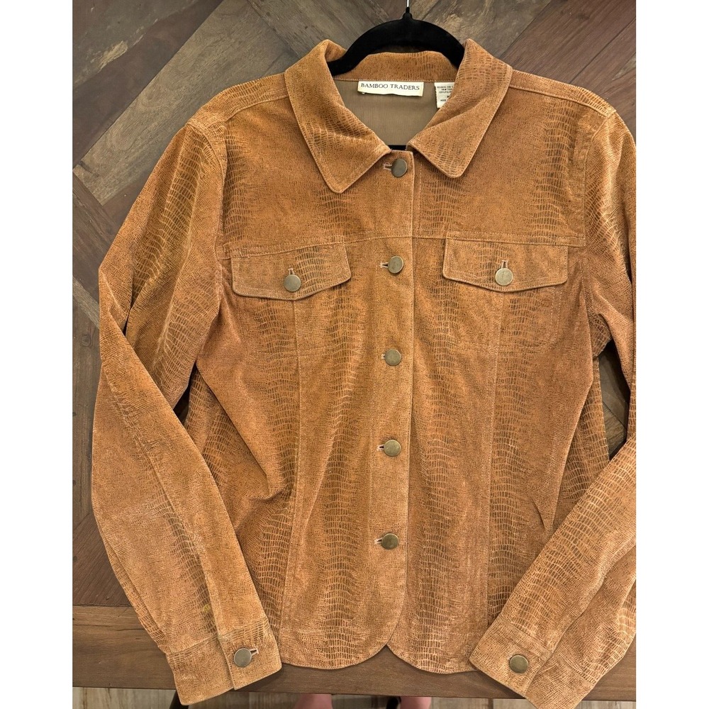 Bamboo Trader's Women's Jacket Brown Snake Like Size M